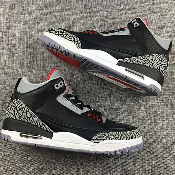 AJ3 Black Cement Re-engraved NIKE LOGO original