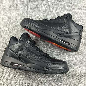 AJ3 Black Warrior OVO original first layer leather 