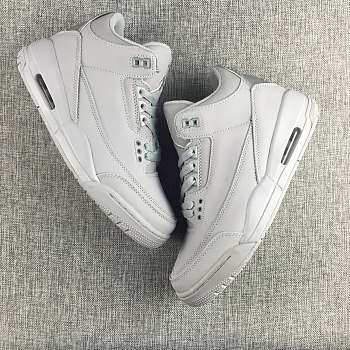 AJ3Air Jordan3 gray wolf original matte leather