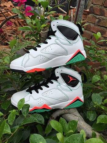 Air Jordan 7 White Black Green Pink Shoes