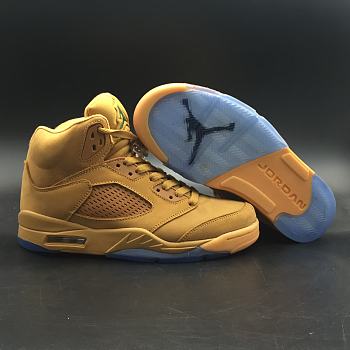 AIR JORDAN 5 - RETRO “WHEAT” PREMIUM GINGER/GRAPE-CYAN