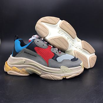 Balenciaga Triple S Blue Red  483513 W06E3 4365