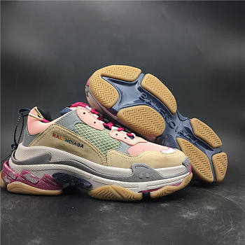 Balenciaga Triple S yellow Pink Red and Green