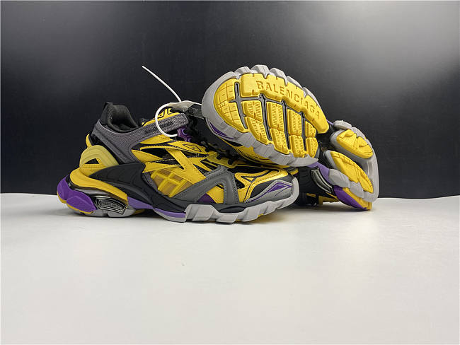 balenciaga track 2 yellow purple