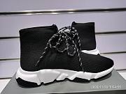 Balenciaga Speed Trainer Lace Up Black White Black (W) 517319W07U01000 - 5