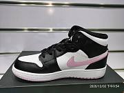 Air Jordan 1 Mid White Black Light Arctic Pink (GS)  555112-103 - 5