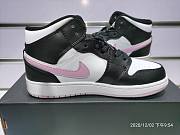 Air Jordan 1 Mid White Black Light Arctic Pink (GS)  555112-103 - 6