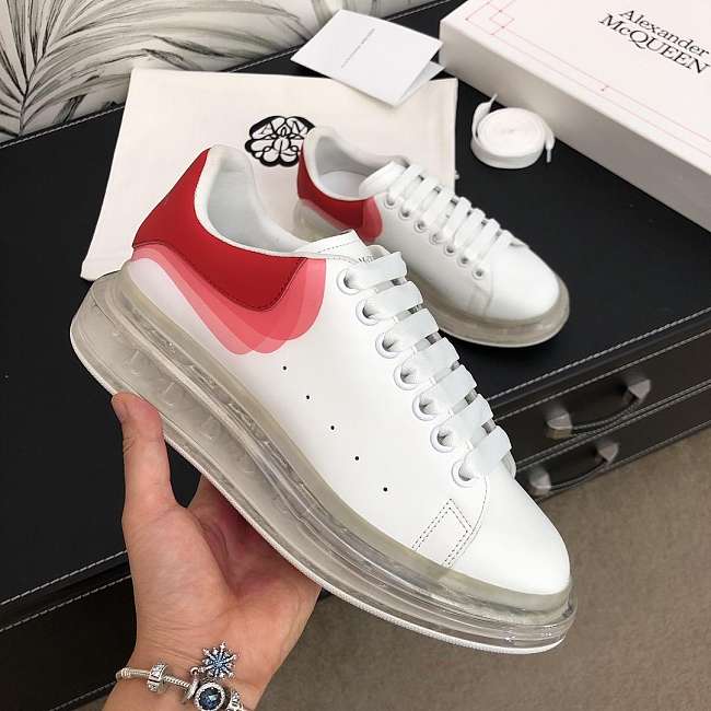 Alexander McQueen Oversized Clear Sole Lust Red - AMOFOOT