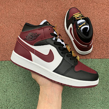Air Jordan 1 Mid SE Black Dark Beetroot (W) CZ4385-016