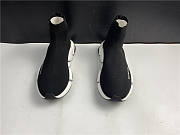 Balenciaga Speed 2.0 Sneaker in black and white shiny knit - 4