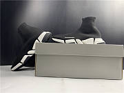 Balenciaga Speed 2.0 Sneaker in black and white shiny knit - 5