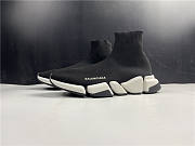 Balenciaga Speed 2.0 Sneaker in black and white shiny knit - 6