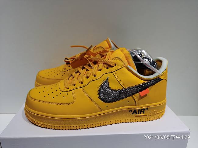 Off White X Nike Air Force 1 University Gold Dd1876 700 Amofoot