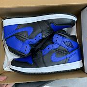 Air Jordan 1 Mid Hyper Royal Tumbled Leather 554724-077 - 2