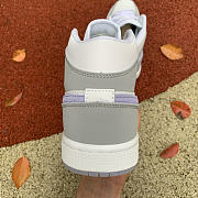 Air Jordan 1 Mid White Gray Blue BQ6472 105 - 5