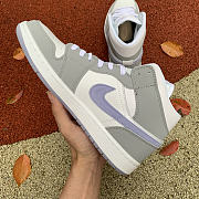 Air Jordan 1 Mid White Gray Blue BQ6472 105 - 3