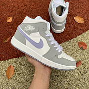 Air Jordan 1 Mid White Gray Blue BQ6472 105 - 2