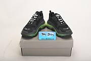 Balenciaga Triple S Black Leather Clear Green Sole - 2
