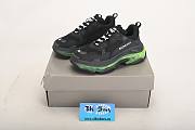 Balenciaga Triple S Black Leather Clear Green Sole - 6