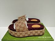 Gucci GG Supreme Platform Sandal Dark Red (Women's) 573018KQW008366 - 1