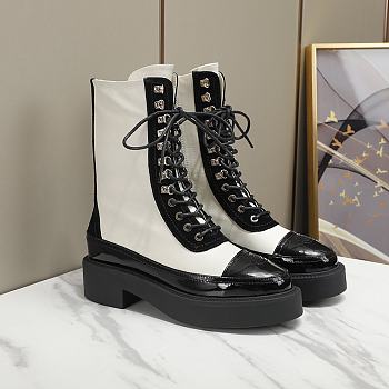 Chanel Lady Boots Black & White