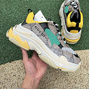 Gucci x Balenciaga The Hacker Project Triple S Beige Green Yellow 681067UMO20 9766 - 2