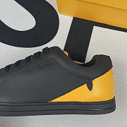 Fendi leather low-tops Black Yellow - 5