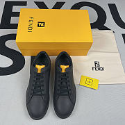 Fendi leather low-tops Black Yellow - 2