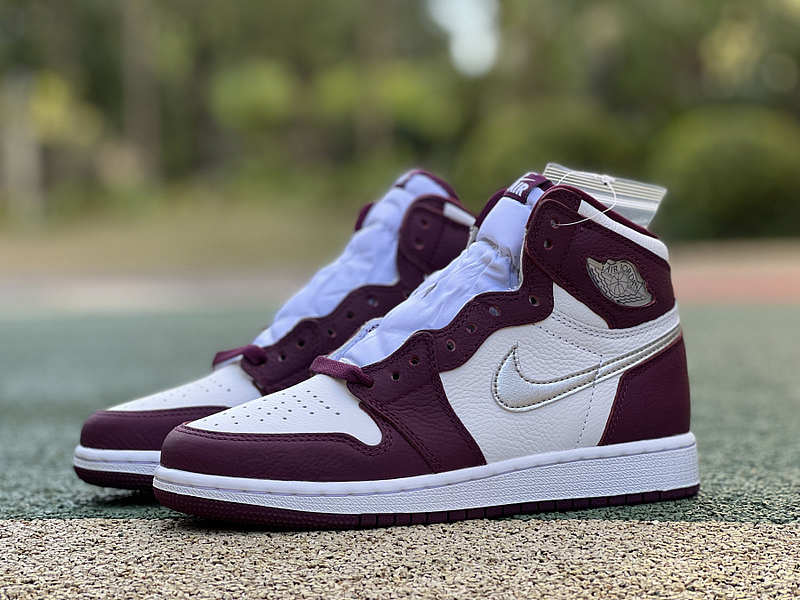 wine red jordan 1