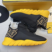 Brown leather low-tops  - 2