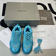 Balenciaga Triple S Clear Sole Teal Blue 541624W2GA14810 - 4