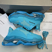 Balenciaga Triple S Clear Sole Teal Blue 541624W2GA14810 - 5