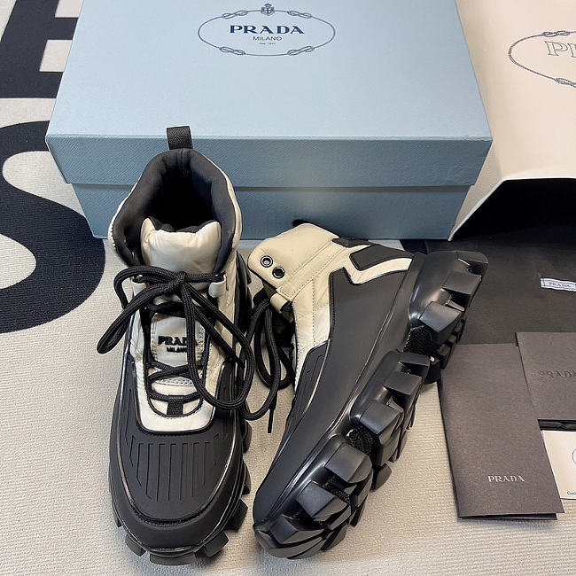 Prada High Boots Black White - 1
