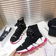 Balenciaga Speed Knit Socks Black Pink  - 4