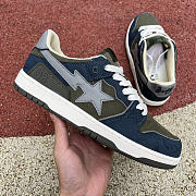 A Bathing Ape Bape SK8 Sta Navy Khaki Grey 1I70-191-003 - 6