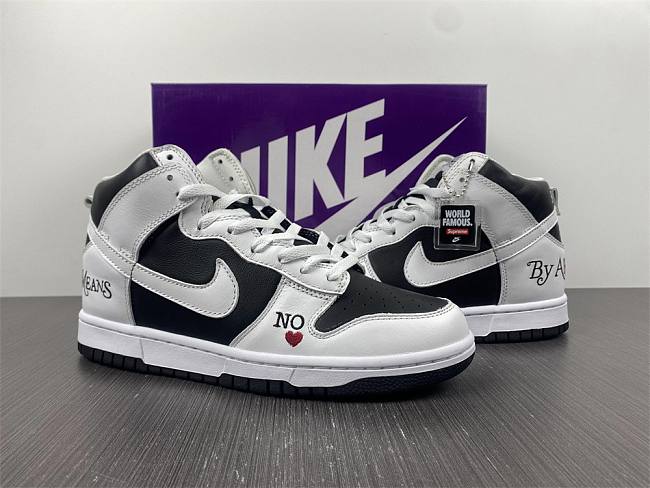 Supreme x Nike SB Dunk High QS “By Any Means” DN3741-002 - AMOFOOT
