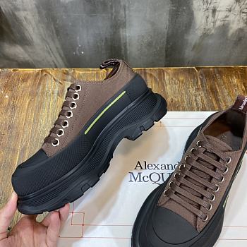 Alexander McQueen Tread Slick Lace Up Boot Low Black Brown