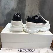 Alexander McQueen Tread Slick Lace Up Boot Low Black White Red Line - 2