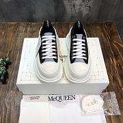 Alexander McQueen Tread Slick Lace Up Boot Low Black White Red Line - 5