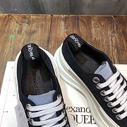 Alexander McQueen Tread Slick Lace Up Boot Low Black White Red Line - 6