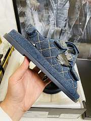 Chanel Lady Sandal Logo Gold Blue - 6