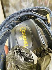 Chanel Lady Sandal Logo Gold Blue - 5