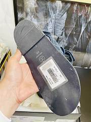 Chanel Lady Sandal Logo Gold Blue - 4