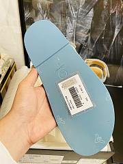 Chanel Lady Sandal Logo Gold Light Blue - 3