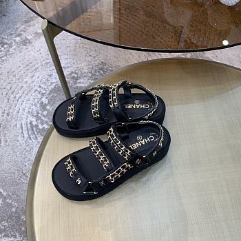 Chanel Lady Sandal Chain Black