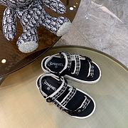 Chanel Lady Sandal Chain Black White - 2