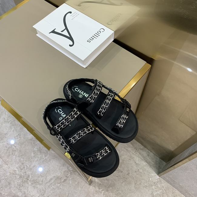 Chanel Lady Sandal Chain Black Siler Chain - 1