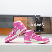 AMIRI Skel Top High White Pink  - 5