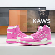 AMIRI Skel Top High White Pink  - 2