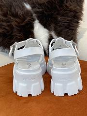 PRADA Foam Triangle Logo Sandals White - 6